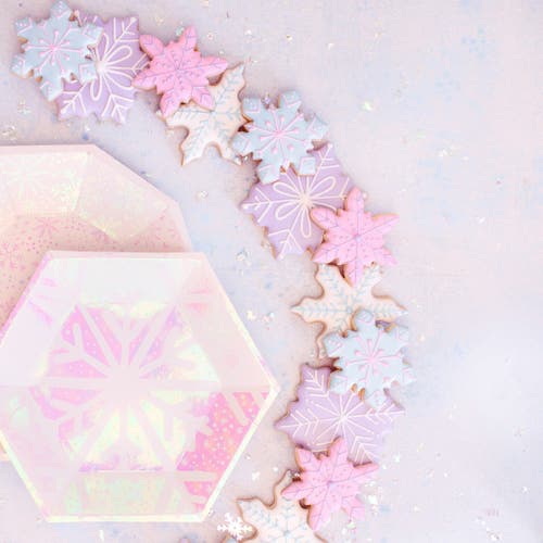 Shop Daydream Society Christmas Themed Party Packages In Frosted Iridescent Snowflakes