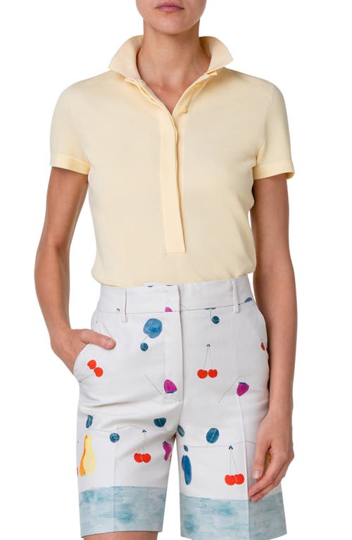 Akris Cotton Polo in Primrose at Nordstrom, Size 6