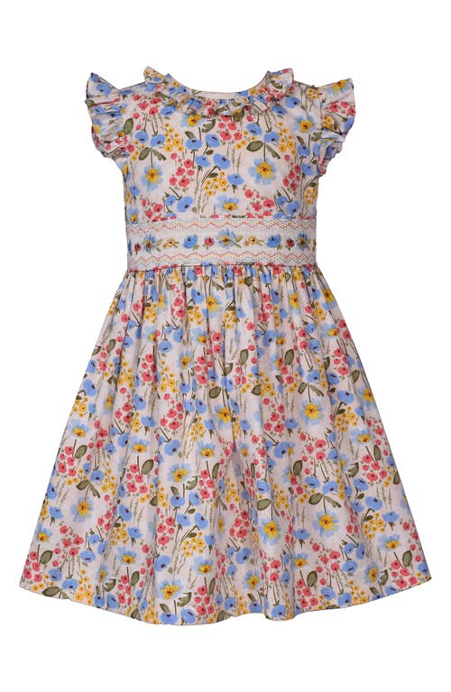 Iris & Ivy Kids' Floral Smocked Party Dress Ivory/Floral Multi at Nordstrom,