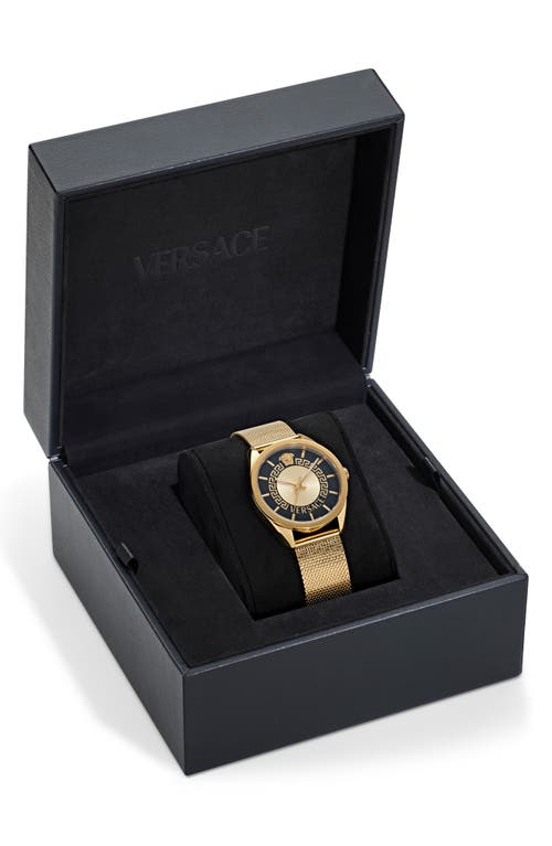 Shop Versace New V-circle Mesh Strap Watch, 36mm In Ip Yellow Gold