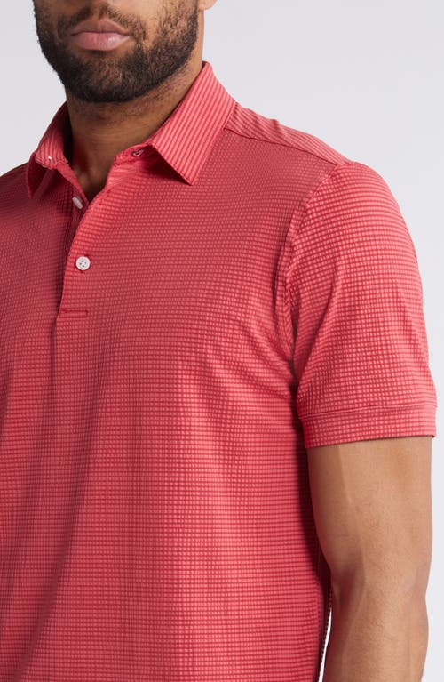 Mizzen + Main Mizzen+main Copa Pinstripe Performance Polo In Red Clay Solid