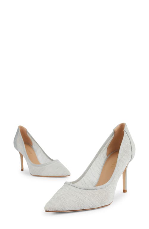 Lk Bennett Meagan Leather-trim Pump In Pale Blue