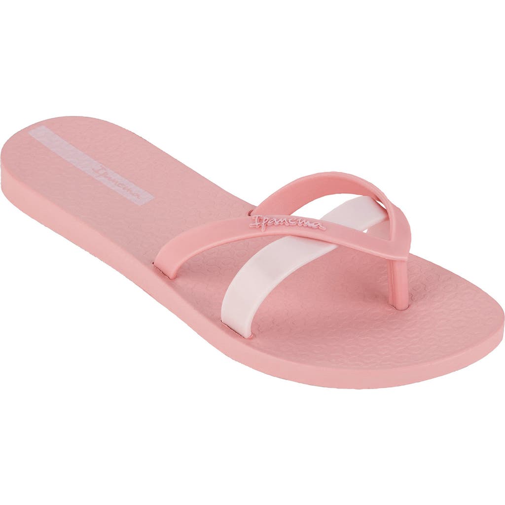 Ipanema 'kirei Silk' Flip Flop In Pink/white