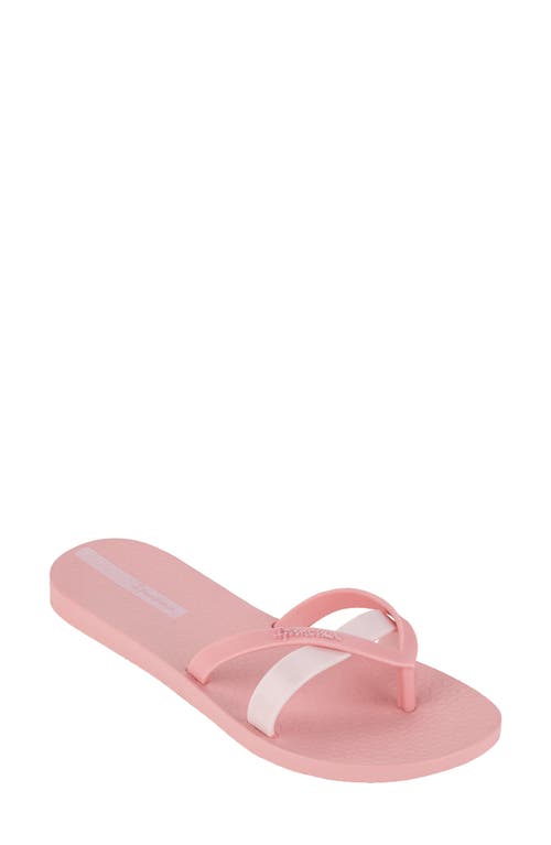 Shop Ipanema 'kirei Silk' Flip Flop In Pink/white