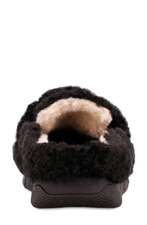 Shop Mia Limited Edition Cocoa Faux Shearling Slipper In Black