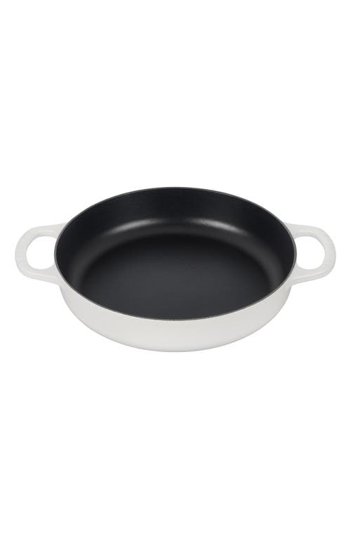 Le Creuset Signature Enamel Cast Iron Everyday Pan in White at Nordstrom, Size 11 In