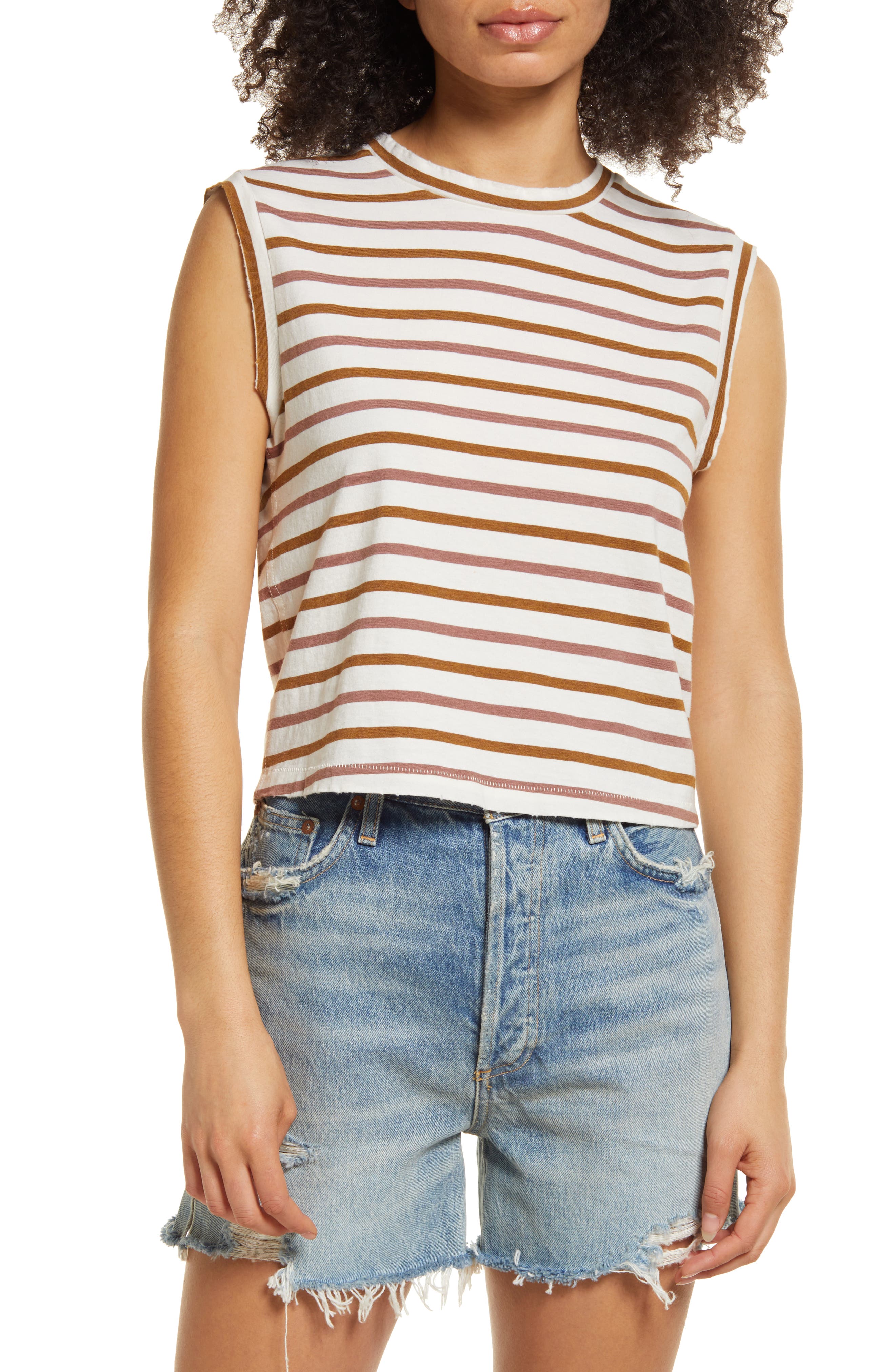 AMO Babe Stripe Cotton Tank Top | Nordstrom