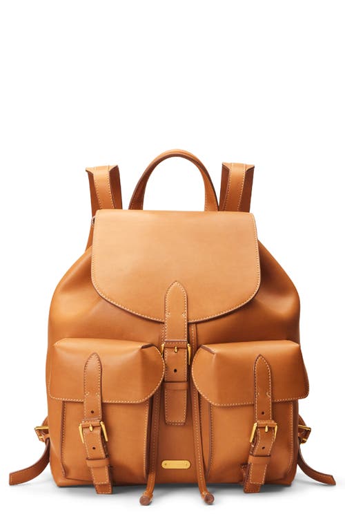 Bedford Calfskin Leather Backpack in Rl Gold