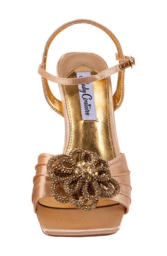 Shop Lady Couture Lilly Flare Heel Sandal In Gold