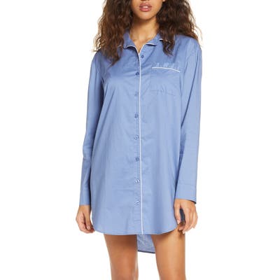 Nordstrom Lingerie Classic Nightshirt, Blue