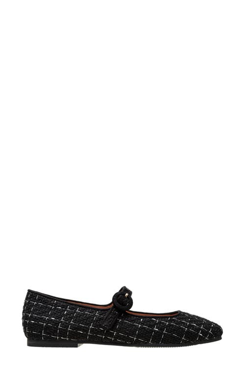 Linea Paolo Marley Mary Jane Flat In Black-white Plaid