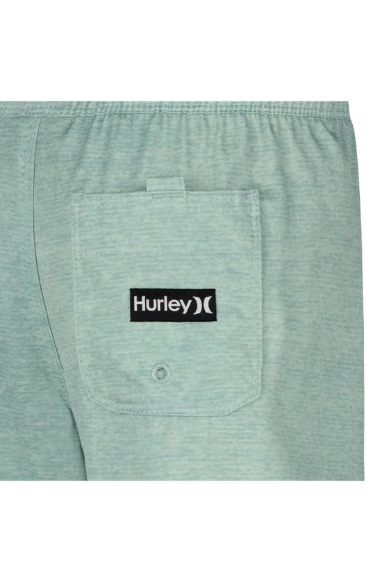 Shop Hurley Kids' Heathered Pull-on Swim Shorts In Artillary