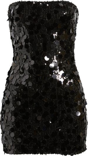 EDIKTED Samba Sequin Strapless Minidress