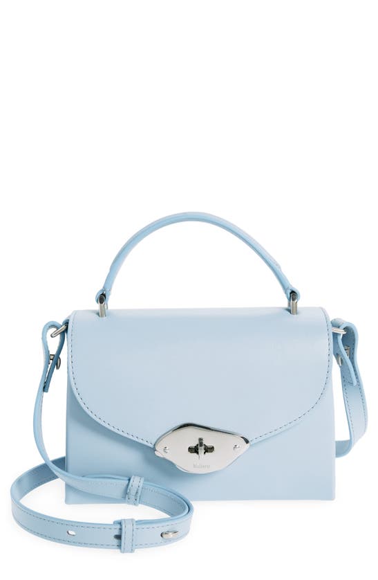 Shop Mulberry Small Lana Top Handle Crossbody Bag In Poplin Blue