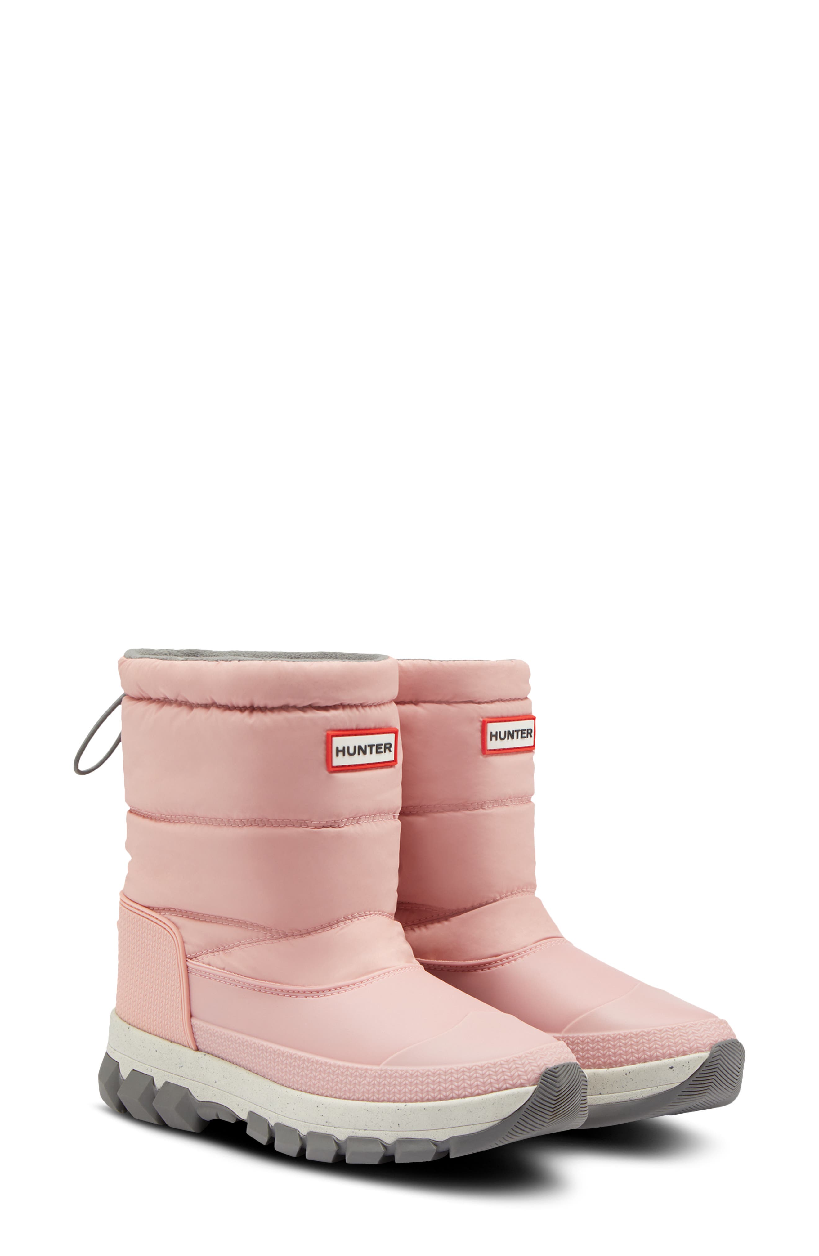 Hunter Original Waterproof Insulated Short Snow Boot In Quartz Pink