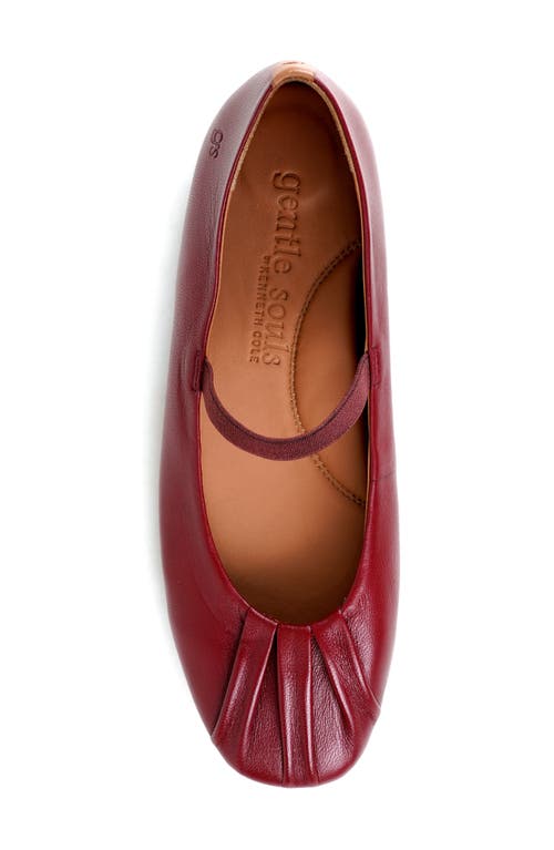 Gentle Souls By Kenneth Cole Walden Mary Jane Flat In Rio Red Leather