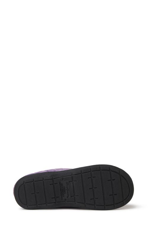 Dearfoams Darcy Quilted Cuff Velour Clog Slipper In Smokey Purple