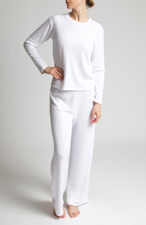 Andine Soleil Seville Rib Lounge Pants in White 