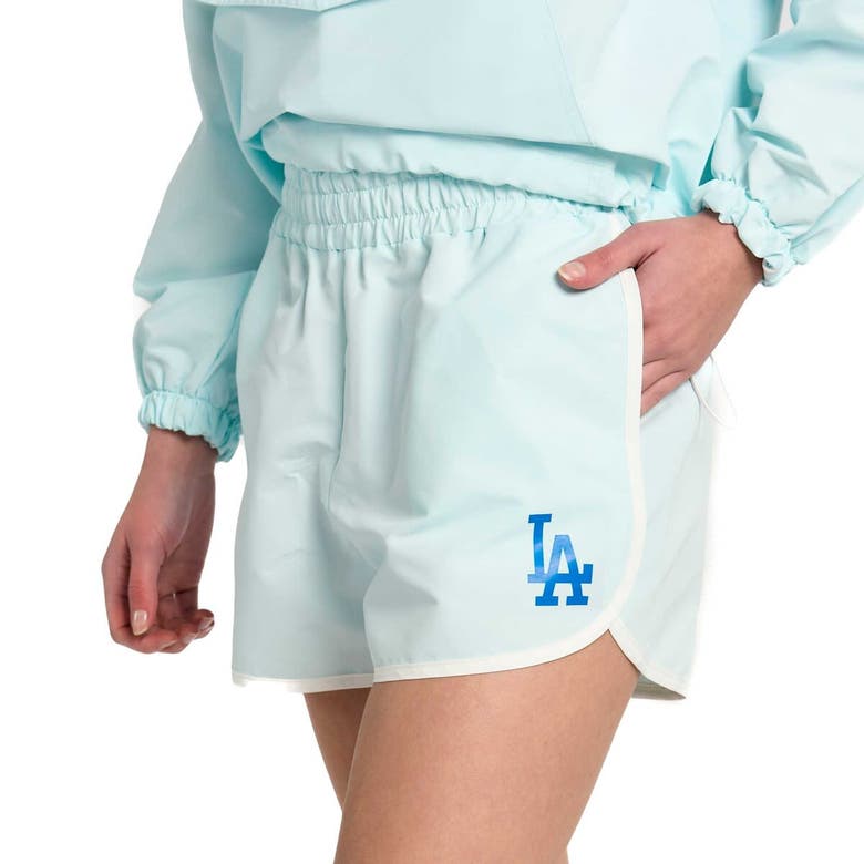 Shop Lusso Light Blue Los Angeles Dodgers Nina Shorts