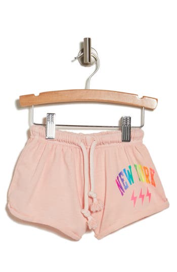 Shop Play Six Kids' Burnout Fleece Shorts In Misty Coral