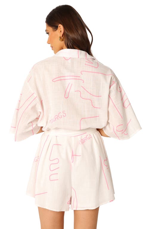 Petal And Pup Petal & Pup Kellie Tie Waist Cotton Romper In White