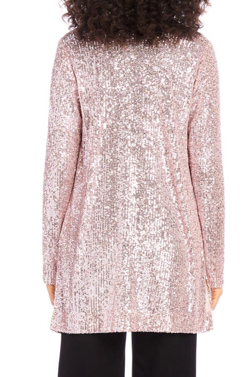 Karen Kane Sequin Jacket In Pink