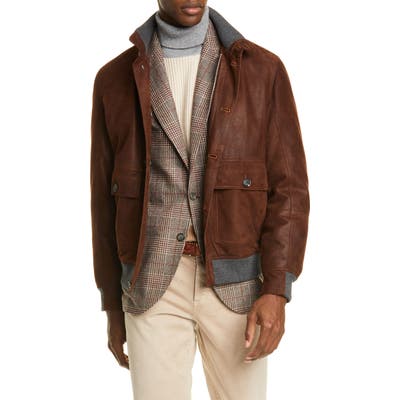 Brunello Cucinelli Suede Jacket, Brown