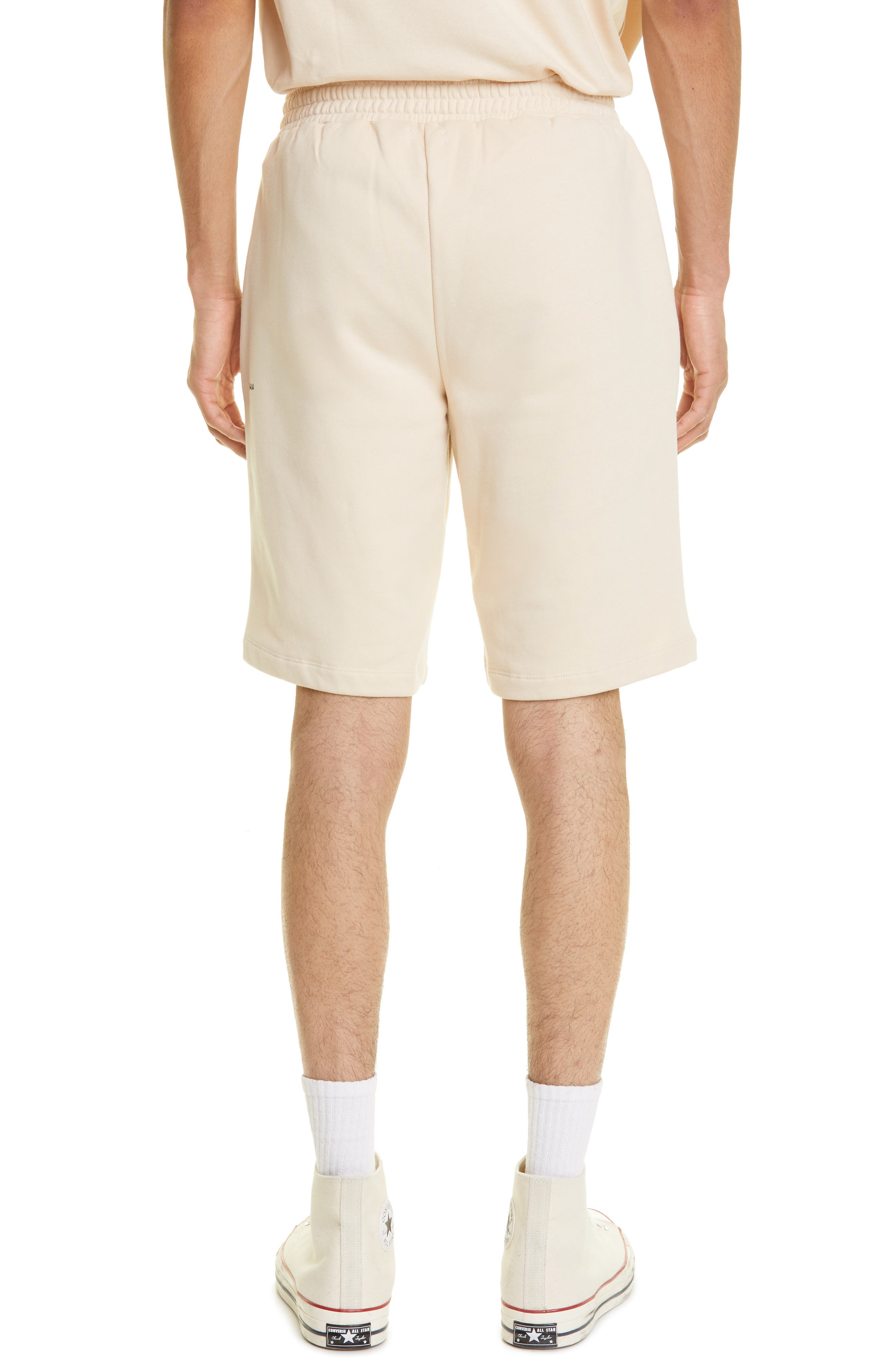 white cotton sweat shorts