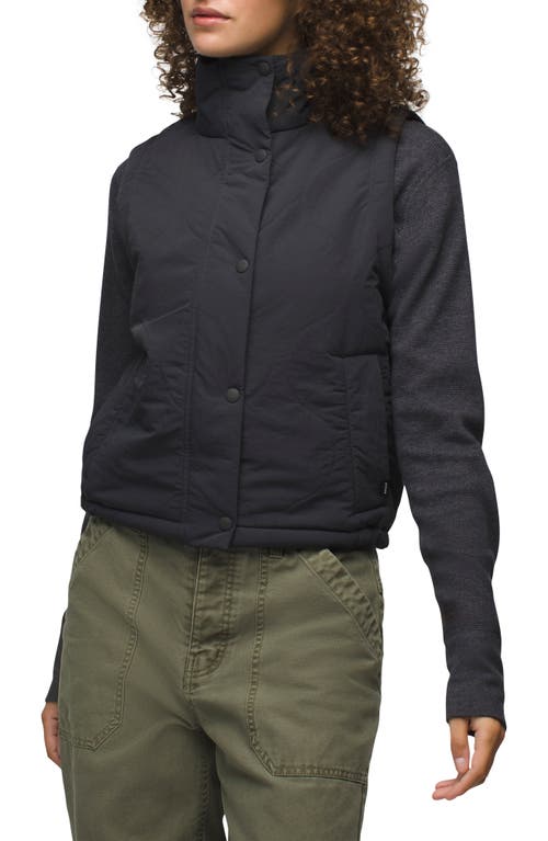 Shop Prana Encinitas Quilted Vest In Charcoal