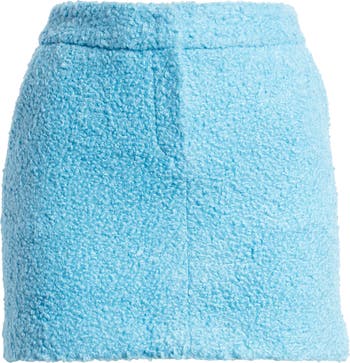 Topshop green sales boucle mini skirt