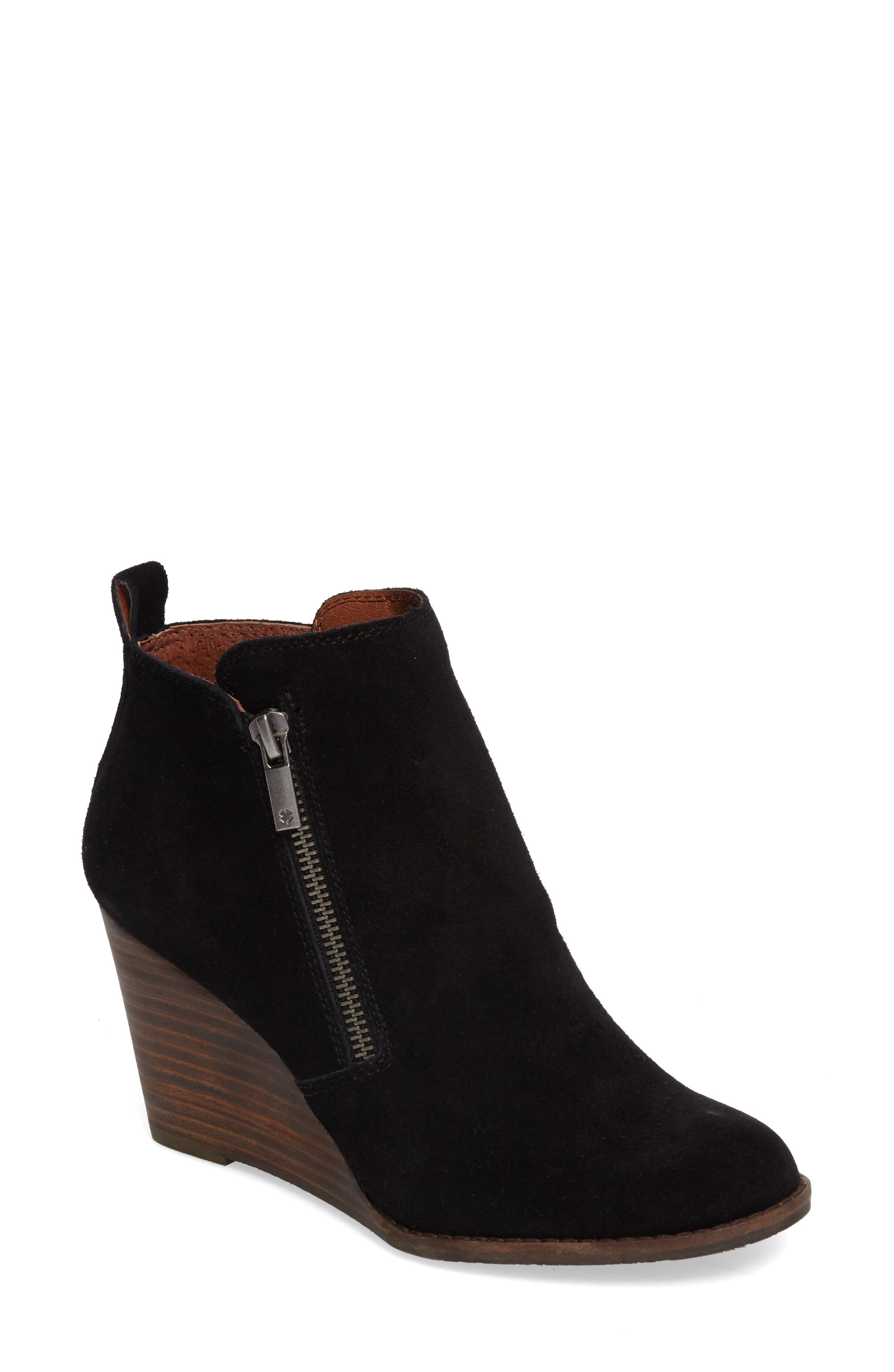 lucky brand wedge ankle boots