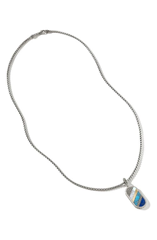 John Hardy Classic Chain Mixed Stone Pendant Necklace in Blue at Nordstrom, Size 22