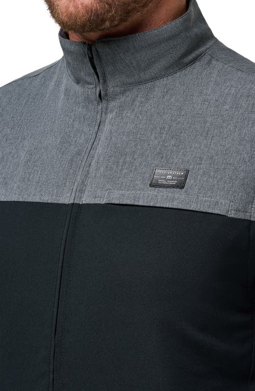 Travismathew Quadraplane Vest In Heather Dark Grey