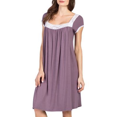 Savi Mom Joliet Maternity/nursing Nightgown, Purple