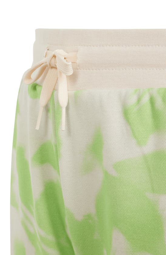 Shop Adidas Originals Kids' Tie Dye Drawstring Shorts In White/ Green Spark