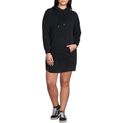 Plus Size Volcom Incognito Sweatshirt Dress, Black