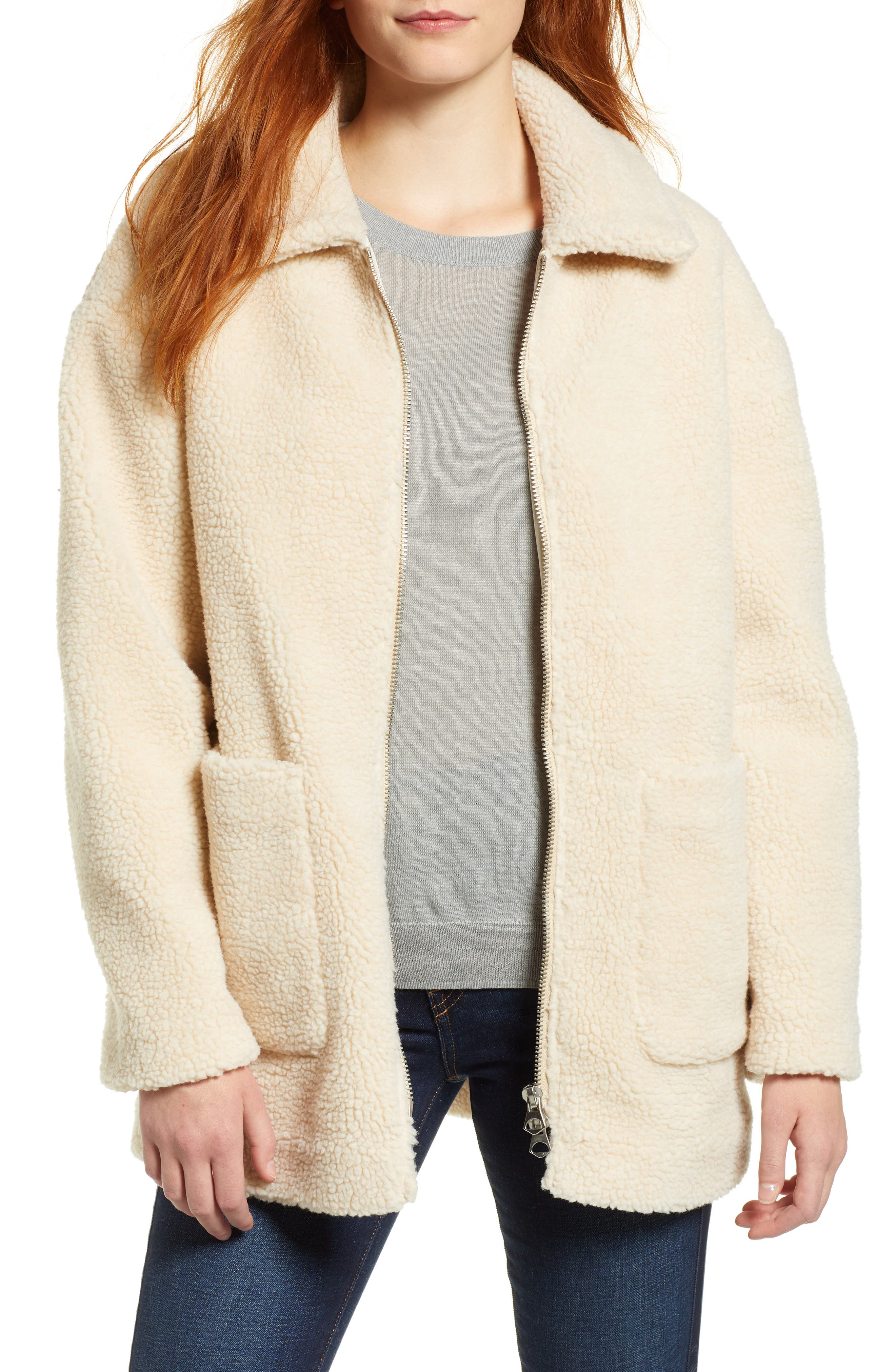 open front teddy jacket