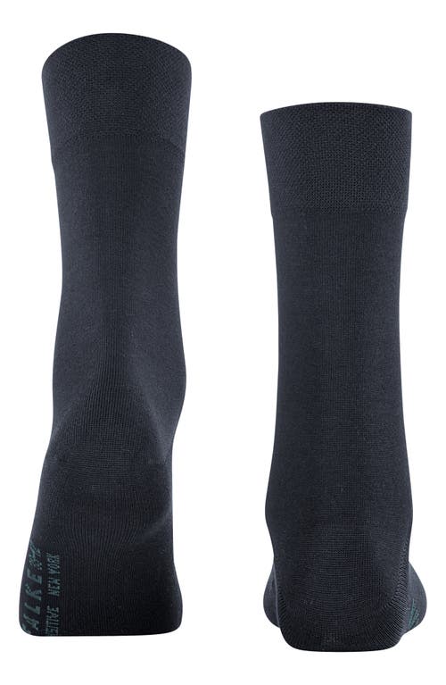 Shop Falke Sensitive New York Crew Socks In Dark Navy