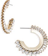 Crystal Edge Hoop Earrings