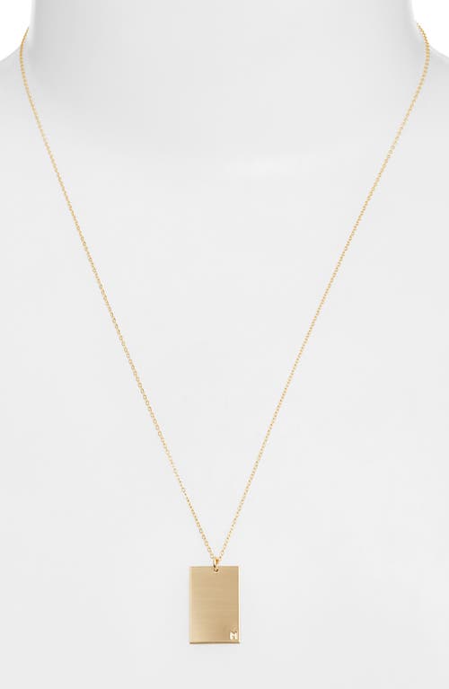 Set & Stones Goldie Initial Tag Pendant Necklace In Gold/m