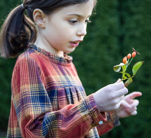 Beet World Girls' Long Sleeve Plaid Flannel Dress | Orange Check In Orange
