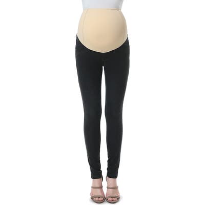 Kimi And Kai Sadie Over The Belly Maternity Denim Leggings, Grey