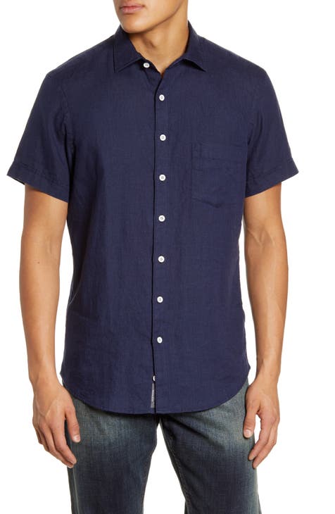 Ellerslie Short Sleeve Linen Button-Up Shirt