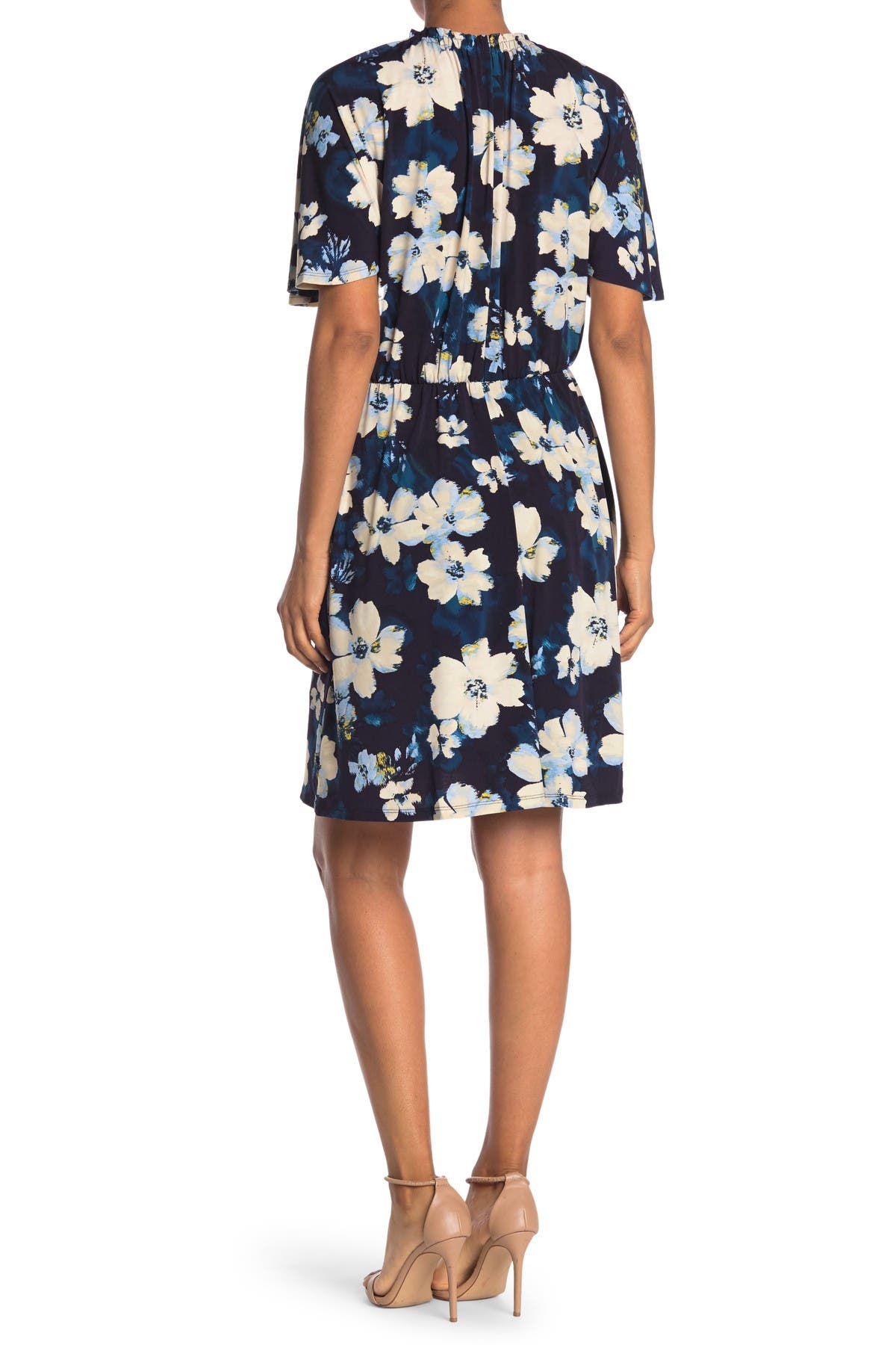 maggy london floral a line dress