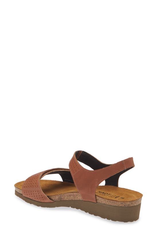 Shop Naot Vivian Wedge Sandal In Latte Brown Leather