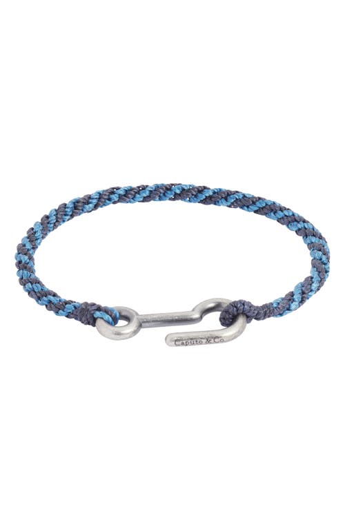 Caputo & Co. Utility Hook Macramé Bracelet in Blue Combo