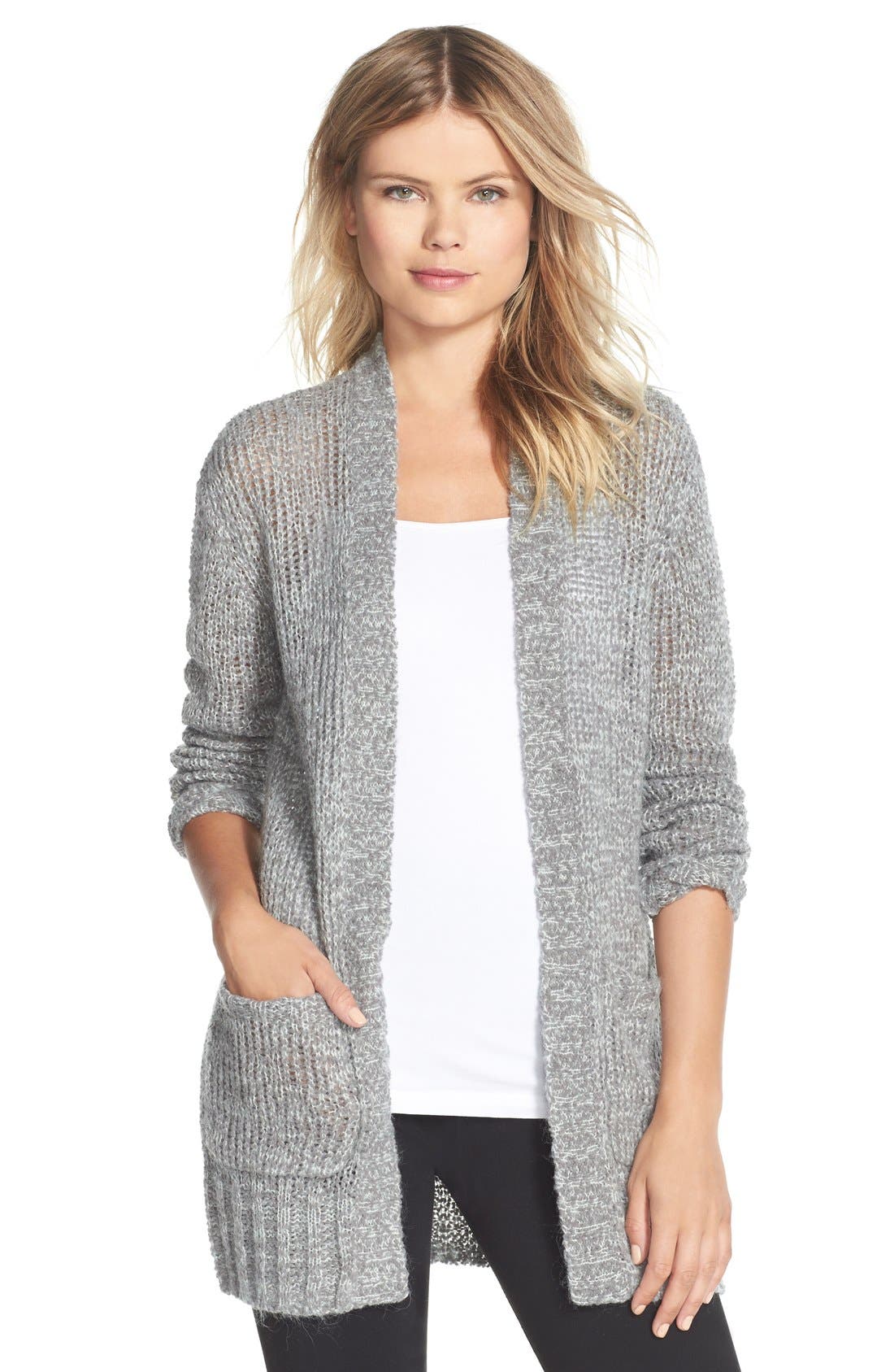Make + Model Open Knit Long Cardigan Nordstrom