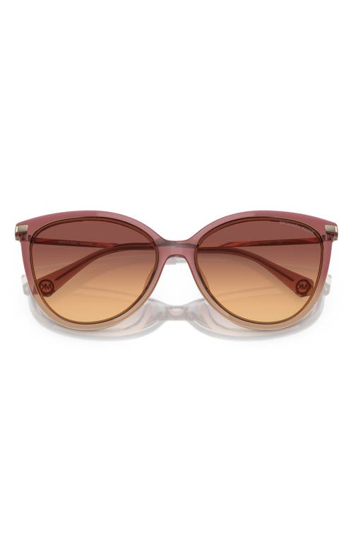 Michael Kors 56mm Gradient Cat Eye Sunglasses In Amber