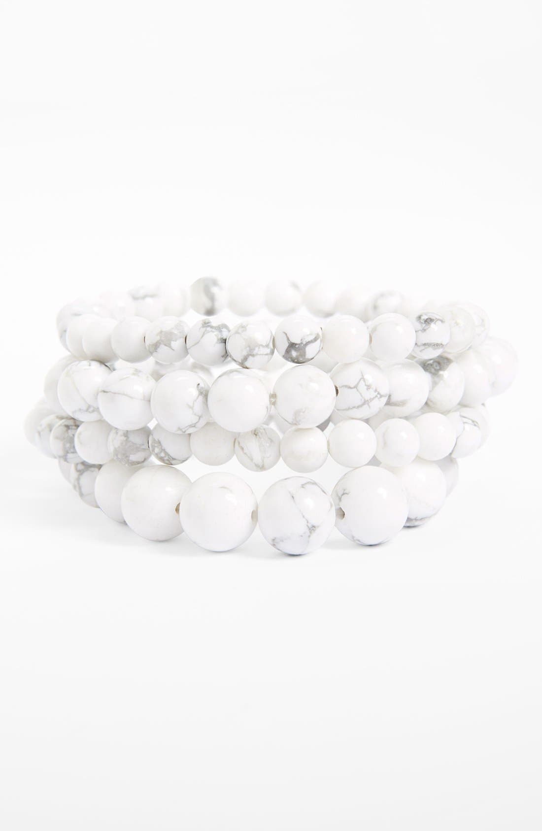 Nordstrom Bead Stretch Bracelets (Set of 4) Nordstrom