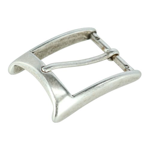 Trafalgar 35mm Rectangular Edged Solid Brass Harness Belt Buckle In Antique Silver